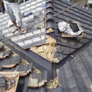 谷板金ステン交換工事 谷樋