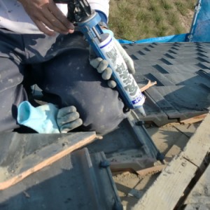 棟瓦つみなおし漆喰ぬりなおし工事