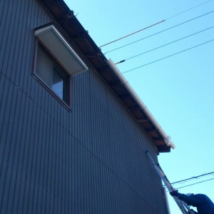 天竜区二俣にて　雨樋交換工事